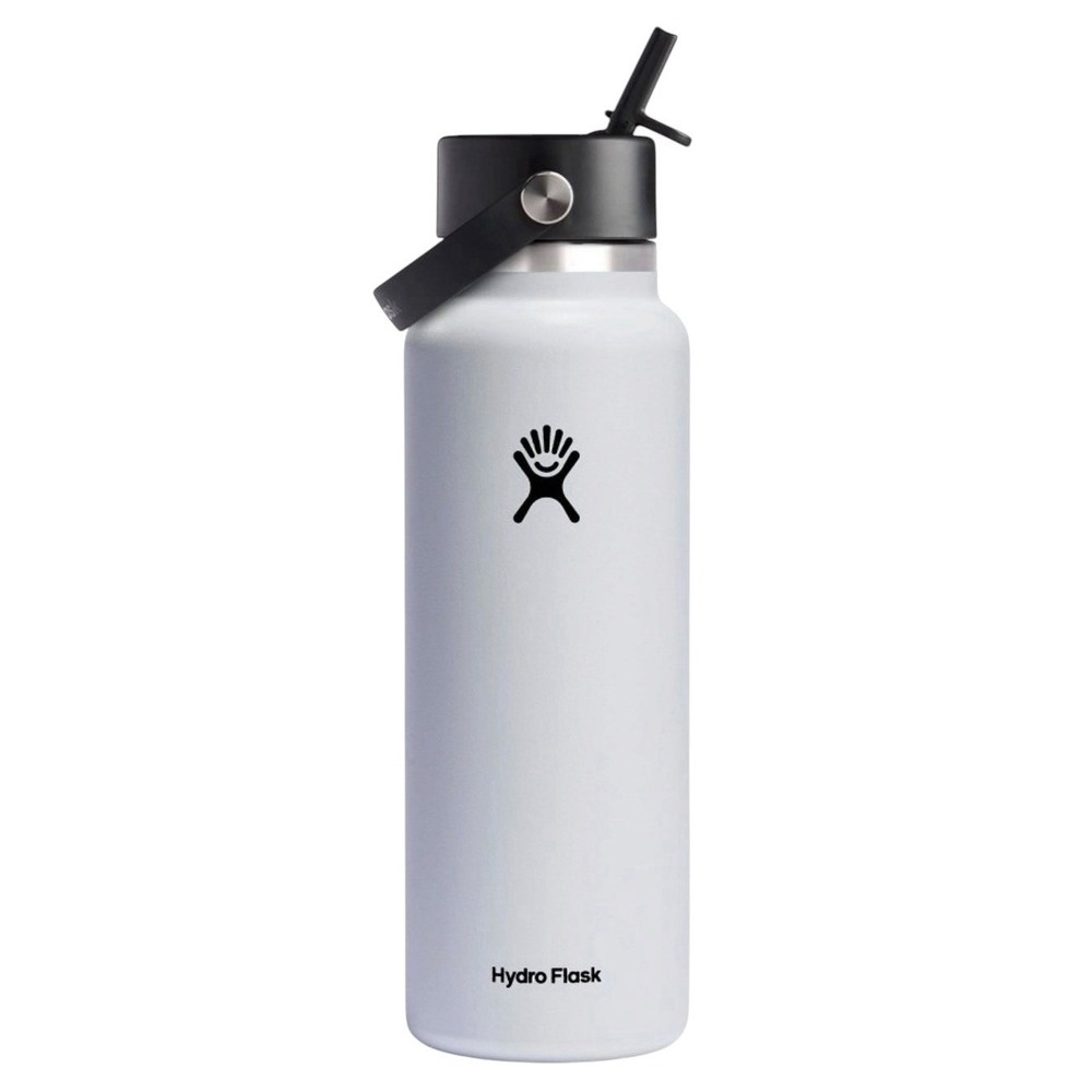 Hydro Flask 40oz Wide Mouth Flex Straw Bottle - White